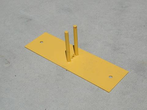 C'est un pied de clôture jaune qui est employé dans la barrière de portable du Canada.