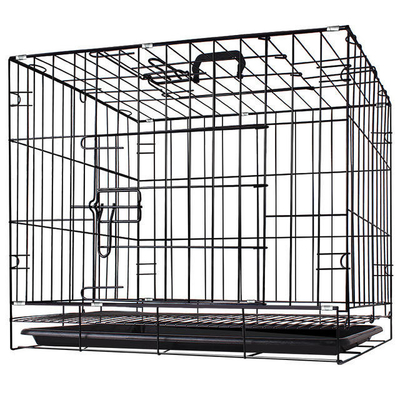Cage se pliante extérieure de chien en métal noir grande démontable