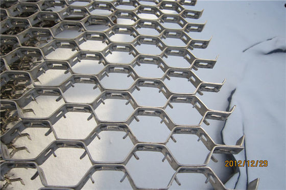 Épaisseur 2 mm 2,5 mm Maillage hexagonale d'acier inoxydable réfractaire