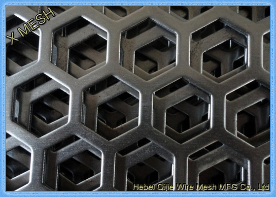 Maille perforée hexagonale en métal, feuillard perforé d'aluminium léger