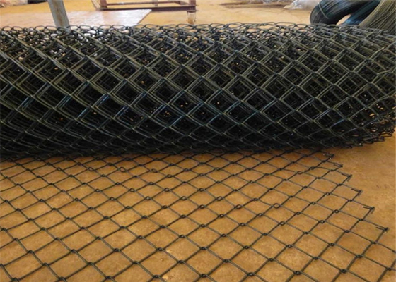 Grillage d'utilisation enduit par PVC de tissu de barrière de maillon de chaîne de muret de 8 pieds
