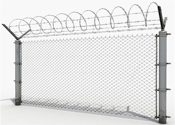 6ft x 50ft 9 clôture industrielle de maillon de chaîne de la mesure 1.2m