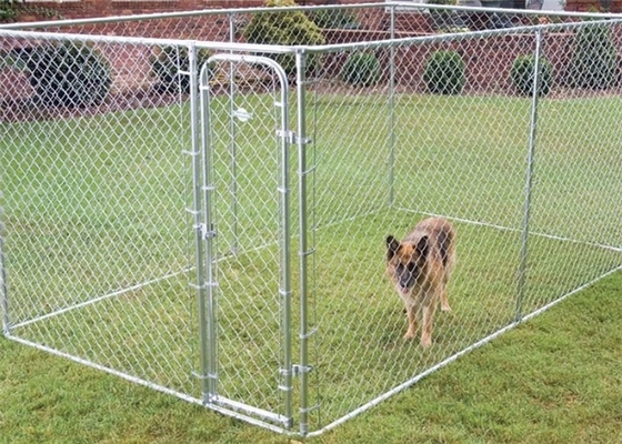 Cage en acier galvanisée pliée empilable de stockage de maillon de chaîne pour la course de chien