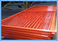 Panneaux de barrière de grillage orange, tissu soudé encadré résistant à la corrosion de tissu de fil