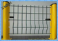 barrière en acier de sécurité verte enduite de PVC 3D, panneaux de barrière de grillage de 5.0mm