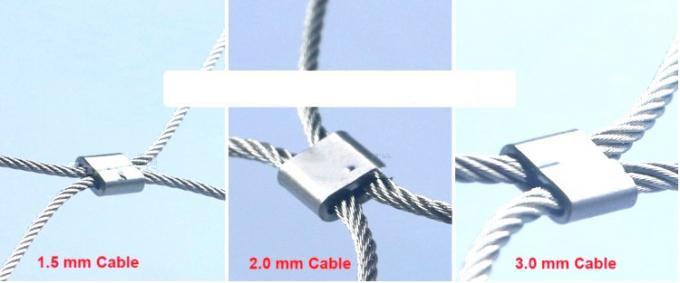 Maille architecturale de X Tend Wire Rope de barrière, maille flexible 1 de câble d'acier inoxydable