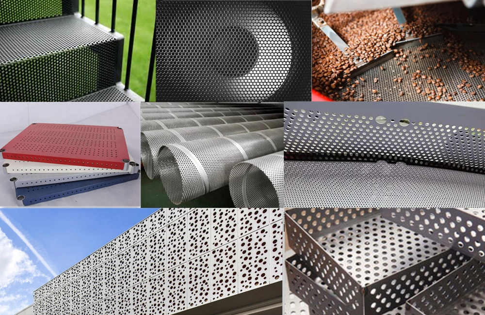 2 mm 3 mm Taille du trou en acier inoxydable Plaque métallique perforée Mesh Plaque décorative pour la ventilation 1