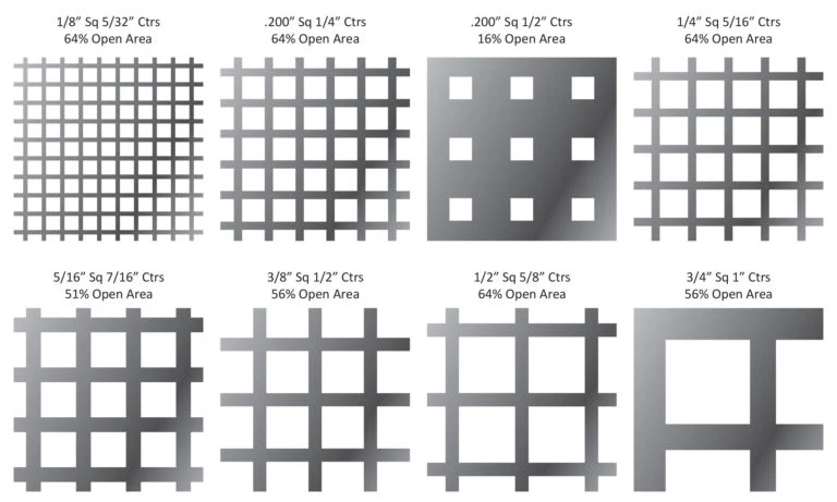 2 mm 3 mm Taille du trou en acier inoxydable Plaque métallique perforée Mesh Plaque décorative pour la ventilation 4