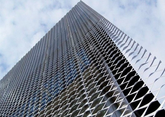 Aluminium augmenté décoratif Mesh Metal de façade de revêtement de mur