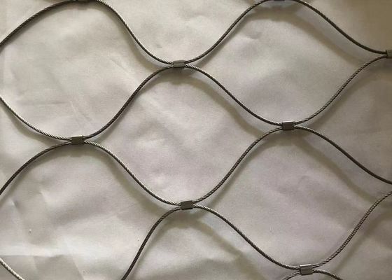 Câble métallique d'acier inoxydable de la vente 304 d'usine Mesh Woven Stainless Steel Rope Mesh For Zoo Mesh