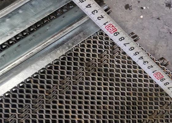 Écran de vibration noir du fer 4mm Mesh Square Woven Crimped Wire