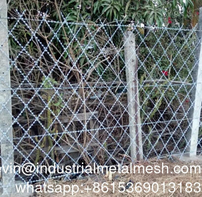 Mur Anti-vol Fil de fer barbelé soudé Fil de fer barbelé rasoir soudé