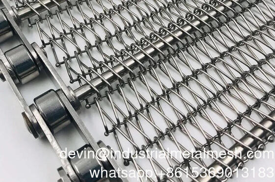 SS304 Spiral Grid Belt Mesh for Dryer Cooler Belt