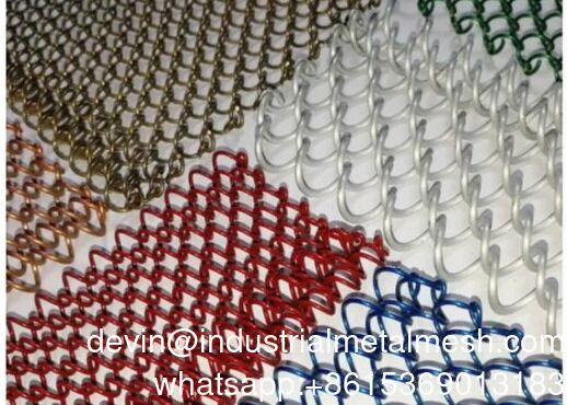 Rideau en maille décorative en laiton, maille de fil de mode, tissu en maille tissée en acier inoxydable