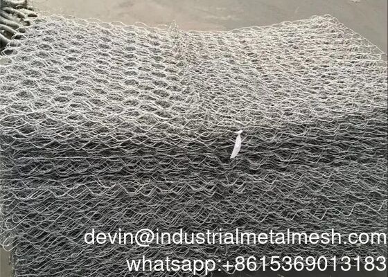 Gabion en fil d'acier galvanisé à faible teneur en carbone pour projet de conservation de l'eau