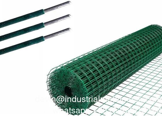 Méchette en acier galvanisé en rouleau carré avec trou soudé, en acier, en cage de poulet avec revêtement PVC