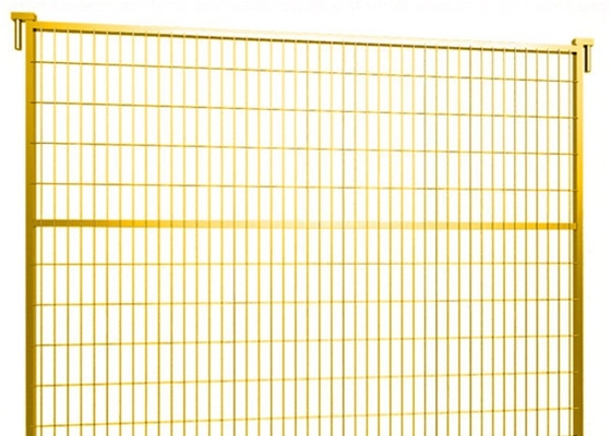 Barrière provisoire colorée jaune Panel de construction extérieure standard du Canada de taille de 1.8m