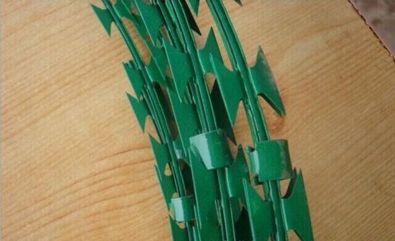 Rasoir peint électro, fil concertina CBT65, militaire