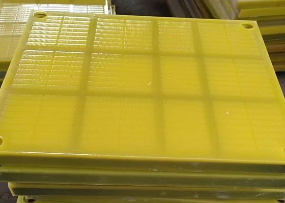 Panneaux jaunes d'écran de polyuréthane de maille d'unité centrale avec le crochet pour les miens vibrant