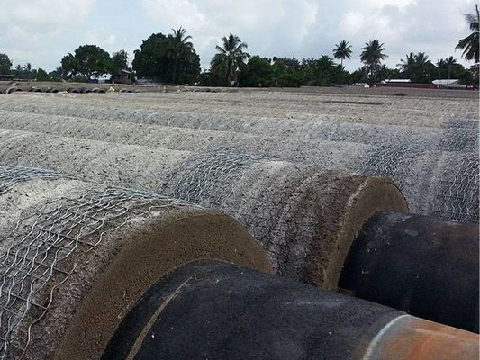 Réseau de pipelines offshore contrepoids de treillis soudés pour renforcer la couche de béton du pipeline