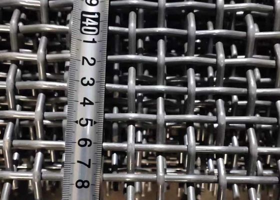 65mn à haute résistance a accroché le fil serti par replis galvanisé Mesh For Coal Mine Industry