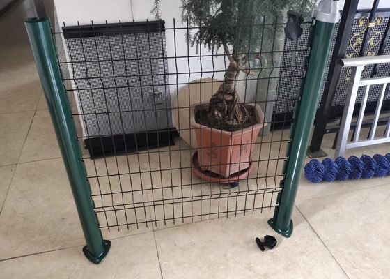 Le PVC a enduit le panneau a courbé le jardin en acier de Peach Post For de barrière