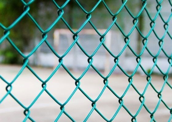 Tissu galvanisé plongé chaud de clôture de maillon de chaîne enduit de PVC de 7 pi résidentiel