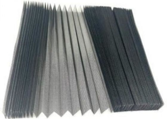 Maille plissée colorée noire de l'écran 18x16 de moustique largeur de 2.4m X 10m de long