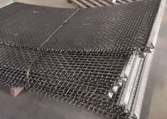 Mine sertie par replis d'acier inoxydable de 65 manganèses tamisant le grillage pour l'écran de vibration