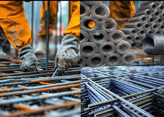 Noir concret de Rebar de panneau de maillage de soudure en métal de renfort pour 5-16mm