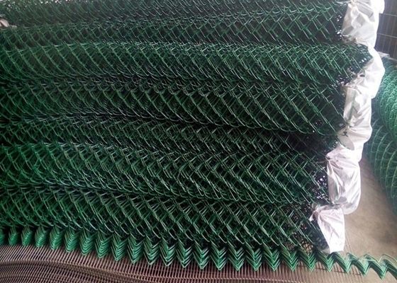 Le PVC galvanisé a enduit le petit pain de Diamond Mesh Wire Chain Link Fence