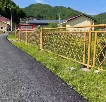 Imitation de clôture de ferme de bambou garde-corps pour les espaces extérieurs esthétiques