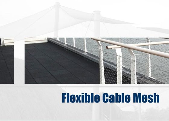 Maille nouée de corde d'acier inoxydable de Ss316l 1-6mm 20x20mm