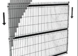 3D Design 60x60mm clôture en métal incurvé pour le jardin