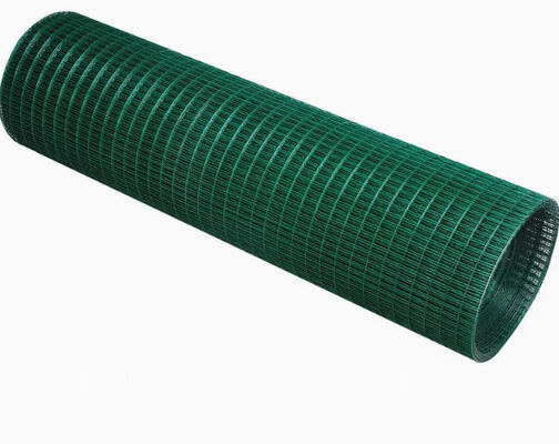 Grillage en fil d'acier soudé revêtu de plastique PVC vert, Grillage soudé électrique