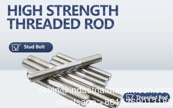 A193/A320/A437/A453/A540/A1014 ASME B 19.31.2 Grade8.8 /10.9 Goujon fileté à l'oxyde noir