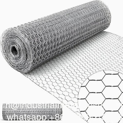 Maillage en acier à faible teneur en carbone, robuste, hexagonal pour filets de volaille, filet de protection des cultures, revêtu d'un revêtement durable