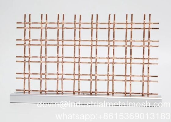 20 Mesh Lock Crimp Wire Mesh 304 en acier inoxydable tissé métallique décoratif