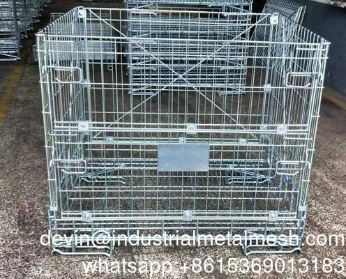 Cage roulante en treillis métallique pliable et personnalisable pour la livraison express