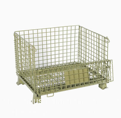 Foldable Galvanized Steel Cages with Welded Wire Mesh, Collapsible Metal Storage Solutions