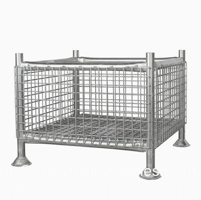 Cage de stockage en treillis métalliques galvanisés en acier à capacité de charge de 1 tonne