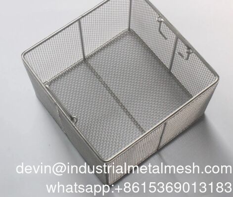 Rectangle Woven Stainless Steel Wire Mesh Basket