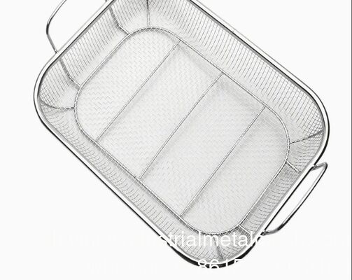 En gros panier alimentaire en acier inoxydable en treillis métallique panier de pain