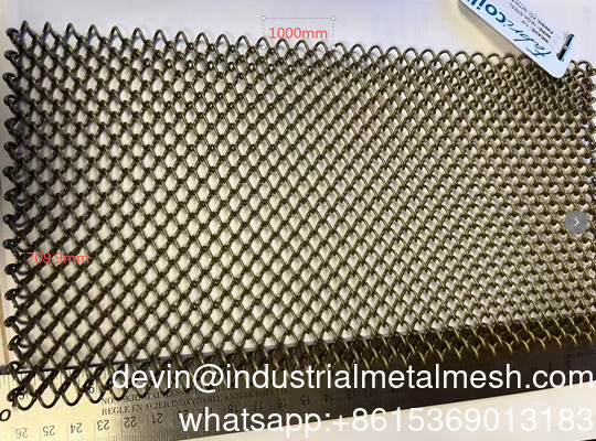 Matériau de base du fil d'acier   18ga * Finition en poudre plus foncée- Satin Brass Motifs spiraux de treillis décoratif
