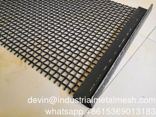 Fabrique directe 65mn Mining Vibrating Screen Square Mesh / Crimped Woven Wire Mesh