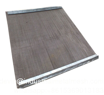 Fabrique directe 65mn Mining Vibrating Screen Square Mesh / Crimped Woven Wire Mesh