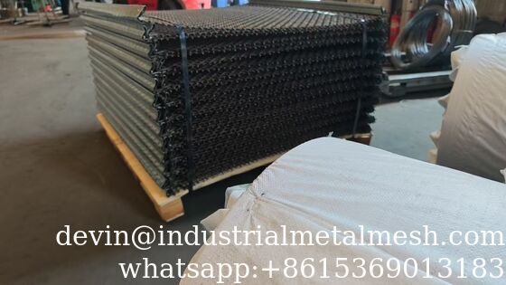 Grille de criblage en fil tissé d'acier 65mn pour concasseur et crible vibrant