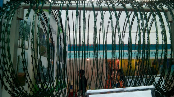 Rasoir peint électro, fil concertina CBT65, militaire