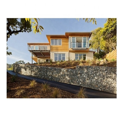 Paniers soudés de Gabion avec le mur de soutènement galvanisé par couvercle de fil