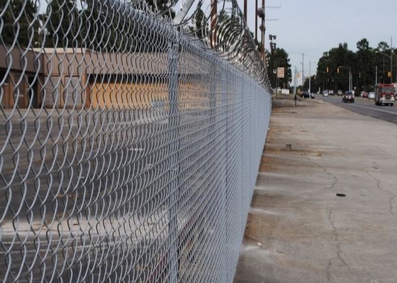 Clôture de maillon de chaîne galvanisée par métal galvanisé par métal enduit de petit pain de PVC vert de taille de 5ft
